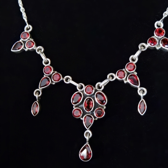 Nicky Butler 925 Sterling Silver Mozambique Garnet Designer NB Necklace NWT - Picture 10 of 12